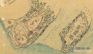 1870年马限山及罗星山平面图，可见马限山下现门诊楼处已建有标为“Hospital”的房屋了（英国国家档案馆提供，ABC复制）